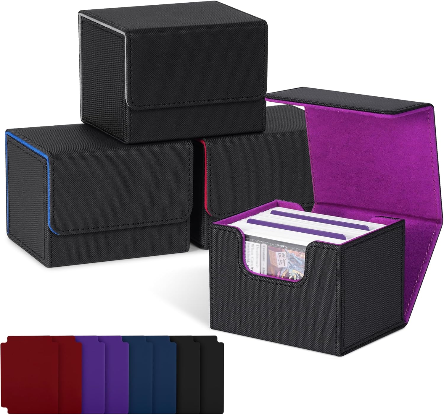 Card Deck Box for MTG, Commander Deck Case Holds 120+ Single Sleeved Cards