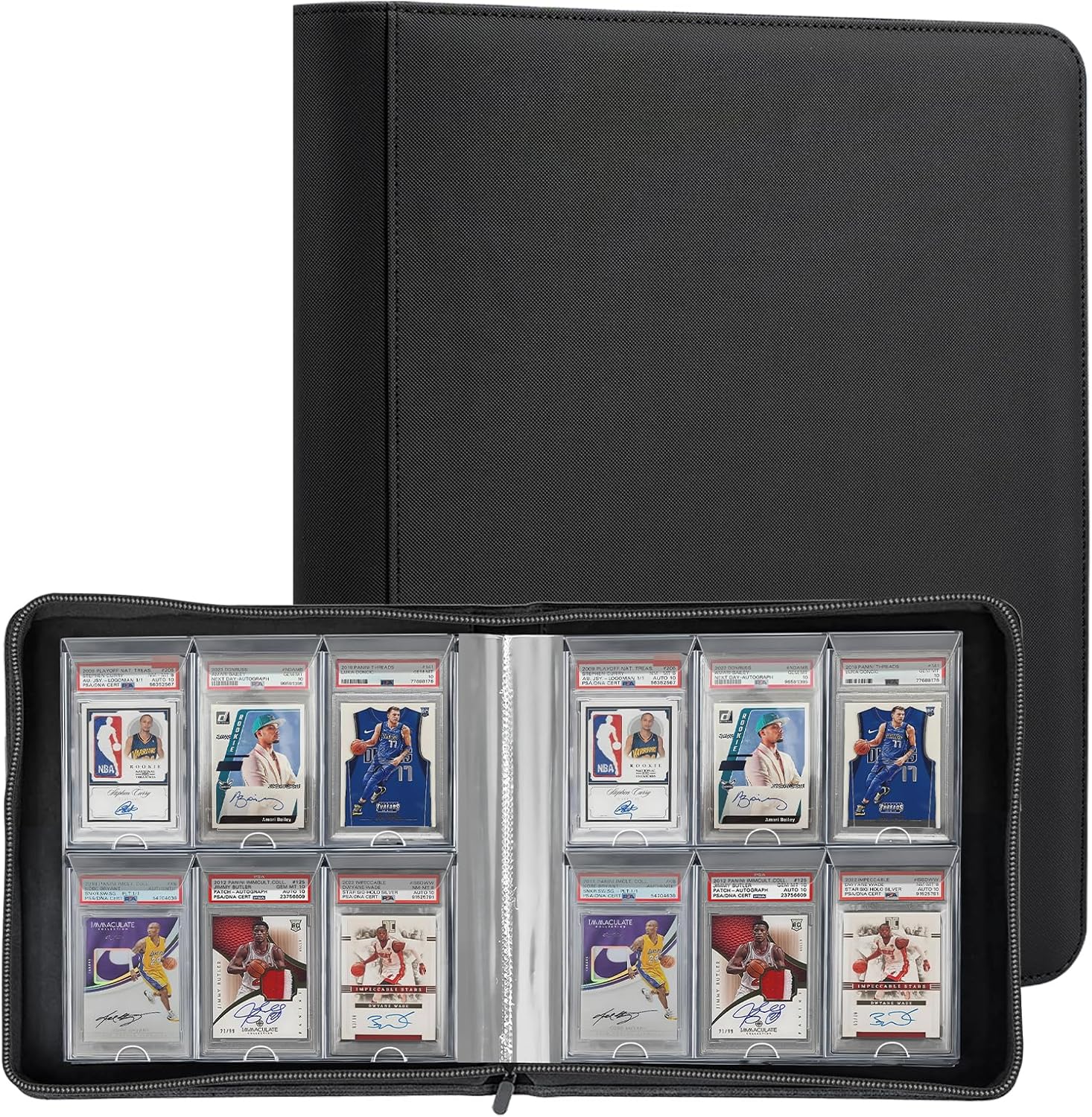 Graded Slab Card Binder Holds 60 Graded Cards, 6-Pocket Slab Binder